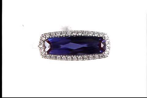 14k white gold created alexandrite ring