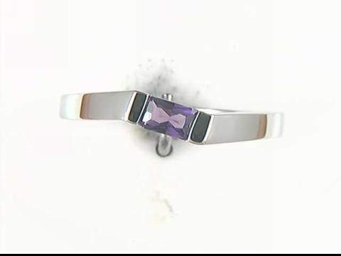 10K Created Alexandrite Ring