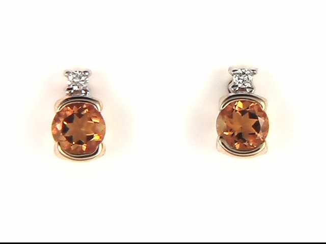 14k Yellow Gold Citrine Earrings