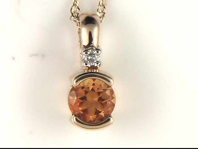 14k Yellow Gold Citrine Pendant