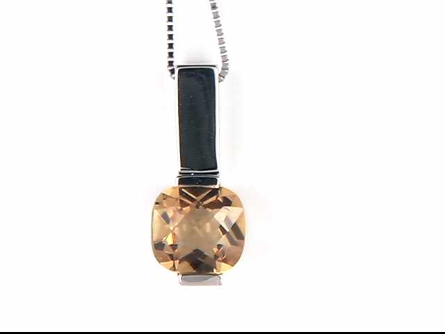 10K White Citrine Pendant