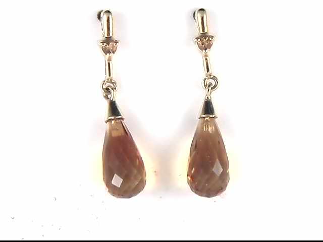 14K Citrine Dangle Earrings