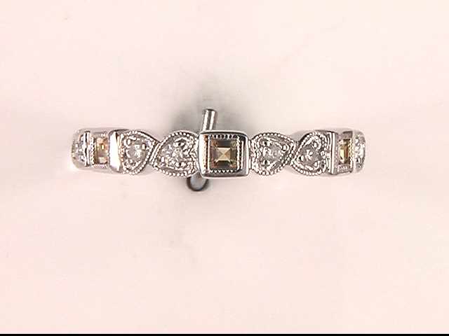 10k White Gold Citrine Ring,