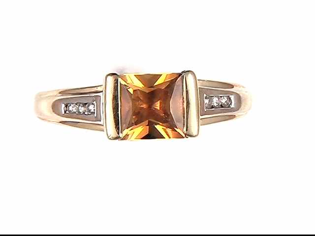 10K Yellow Citrine Ring