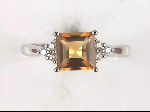 10K White Citrine Ring