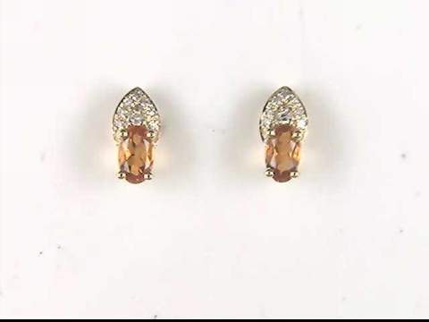 10k Yellow Citrine Earrings