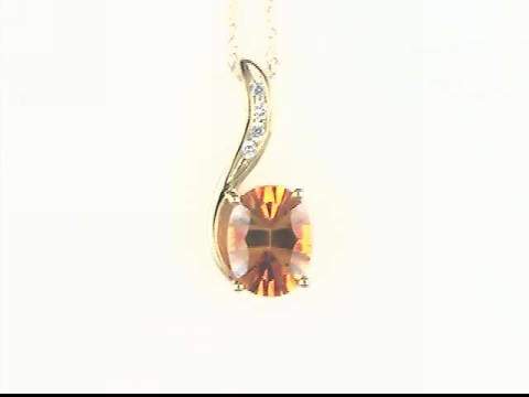 14K Yellow Citrine Pendant