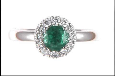 14k White Gold Emerald Ring
