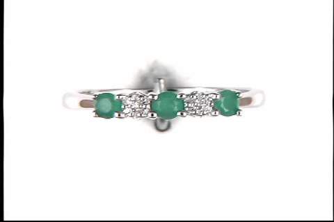 10k White Gold Emerald Ring