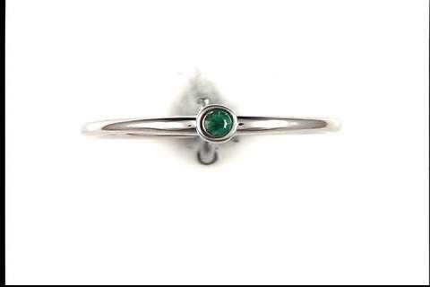 10K White Emerald Ring