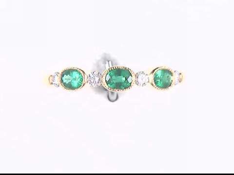 18k Yellow Gold Emerald Ring