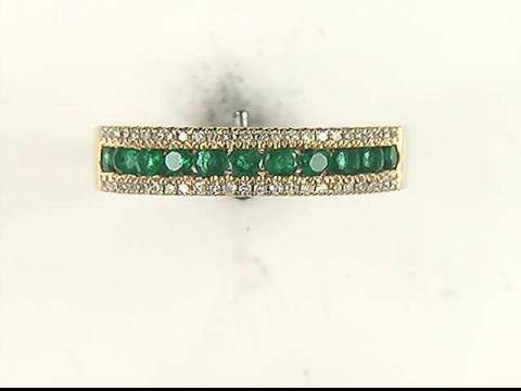 14K Yellow Emerald Ring
