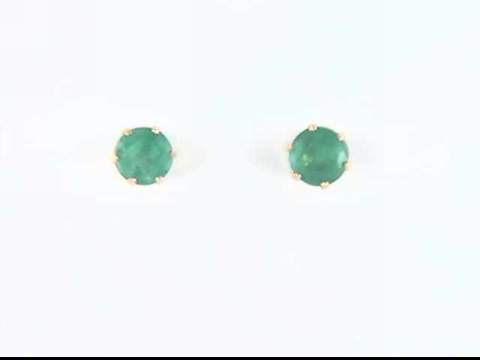 14K Emerald Earrings