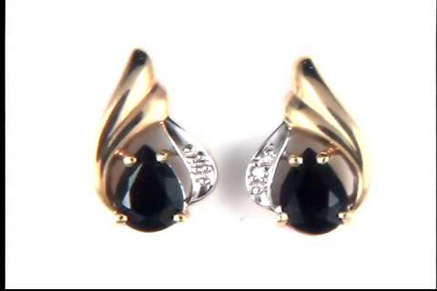 14k Yellow Gold Garnet Earrings