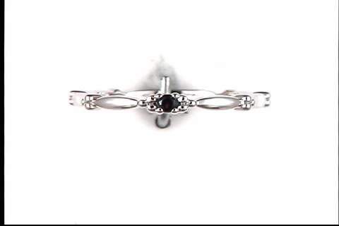 10k White Garnet Ring