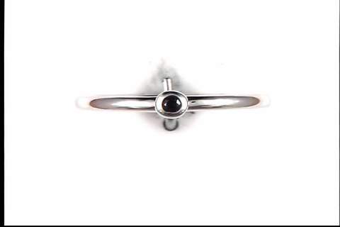 10K White Gold Garnet Ring