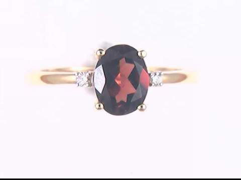 10k Yellow Gold Garnet Ring
