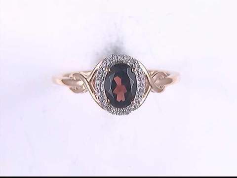 10k Yellow Gold Garnet Ring