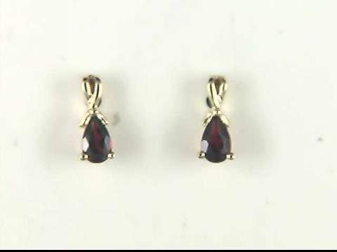 10K Yellow Garnet Earrings