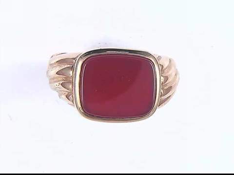 10K Yellow Carnelian Ring