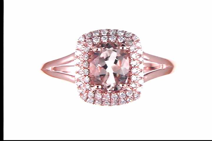 10K Rose Gold Morganite Ring
