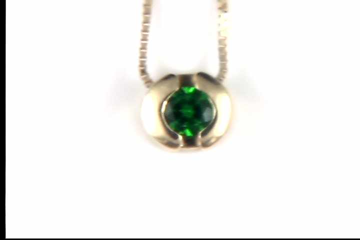 14k Yellow Gold Chrome Diopside Pendant