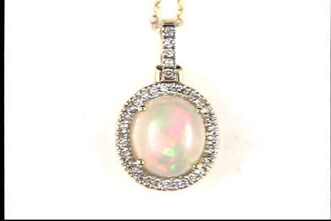 14K Yellow Gold Opal Pendant
