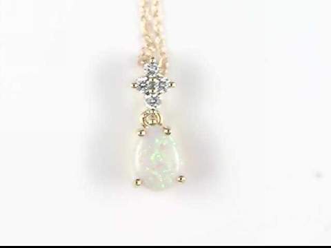 10K Yelllow Opal Pendant