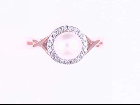 10k Rose Gold Pearl Ring