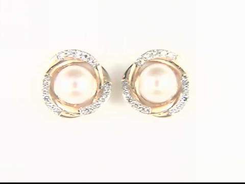 10K Yellow Pearl Earrings