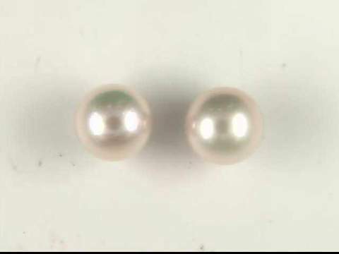 14K White Pearl Earrings