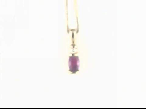 14K Yellow Ruby Pendant