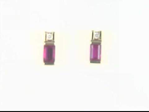 14K Yellow Ruby Earrings