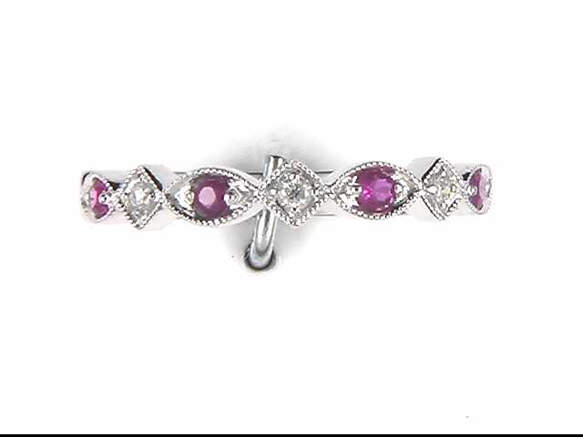 10K White Ruby Ring