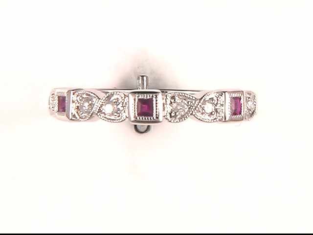 10k White Gold Ruby Ring