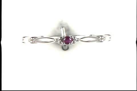 10K White Gold Ruby Ring