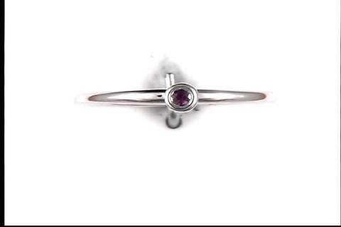 10K White Gold Ruby Ring