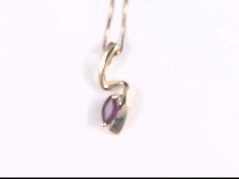 14K Yellow Ruby Pendant