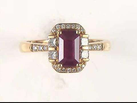 18K Yellow Ruby Ring