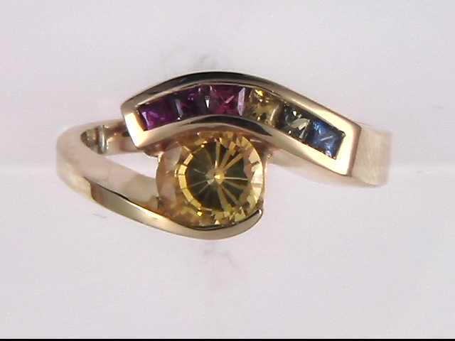 14k Yellow Gold Yellow Sapphire Ring