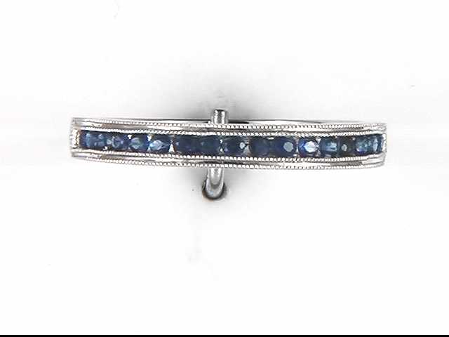 10k White Gold Sapphire Ring,