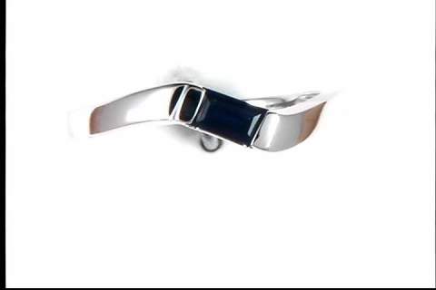 10k White Gold Synthetic Sapphire Ring