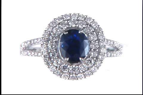 18k White Gold Sapphire Ring