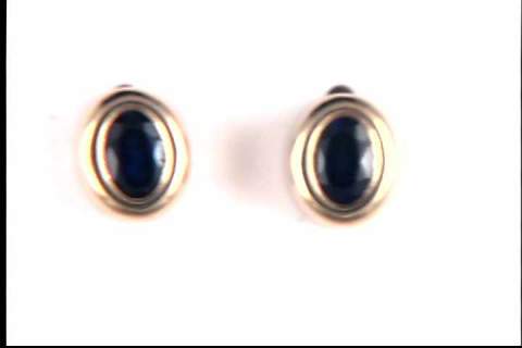 14k Yellow Gold Sapphire Earrings