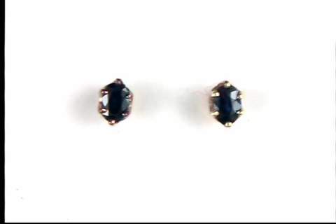 14k Yellow Gold Sapphire Earrings