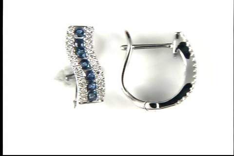 10k White Gold Sapphire Earrings