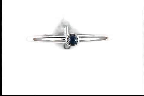 10K White Sapphire Ring