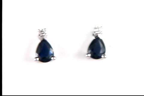 14k white gold sapphire earrings