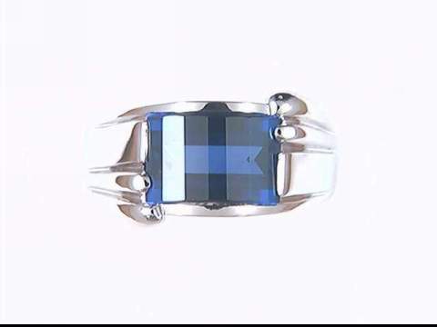 14k White Gold Sapphire Ring