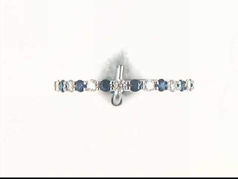 10k White Gold Sapphire Ring